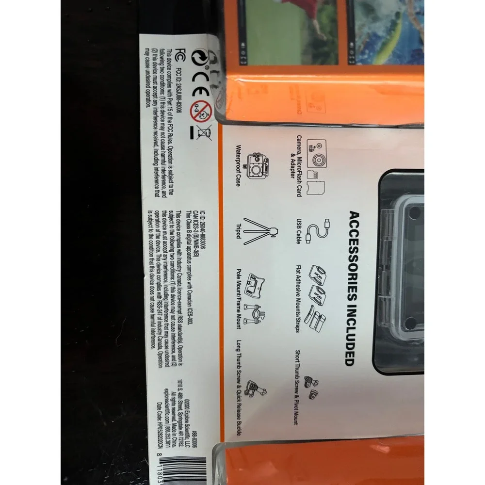 Explore One HD Action Camera WiFi 1080p Waterproof Case Tripod 8GB Card 88-83006